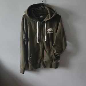 Roots Olive Green Full Zip Hoodie